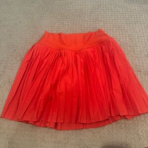 Alo Red Pleated Tennis Skort